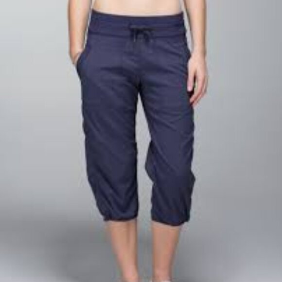 lululemon athletica Pants - Lululemon Studio Crop Cadet Blue Capri Swift Stretch Mositure Wicking Pants